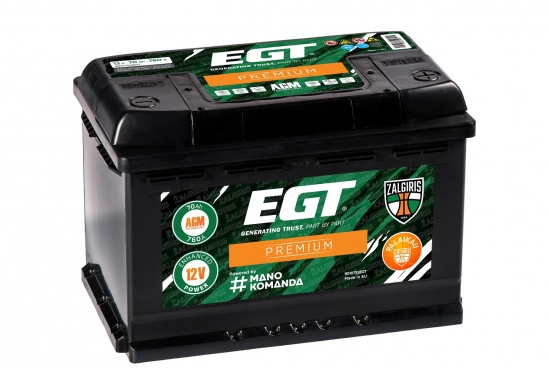 EGT 901070zEGT Starter battery EGT AGM 70Ah 760A -/+ 275x175x190mm